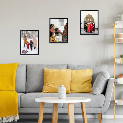 JCJMY 10x14 Picture Frame Set of 6 Black for 30 x 40cm Diamond Painting Art, Wall Mounting Horizontally or Vertically, 10 x 14 Wall Gallery Poster Photo Frame with Durable Shatter Resistant