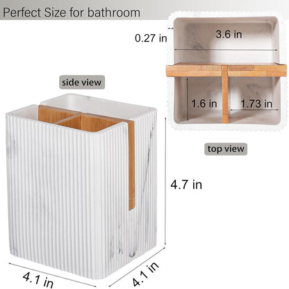 rejomiik Toothbrush Holders for Bathroom Countertop, 3 Slots Electric Toothbrush and Toothpaste Organizer