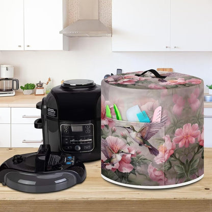 Appliance Dust Cover for Instant Pot Glass Lid 8 Qt, Two Hummingbirds Kitchen Accessory Set for Living Room Table