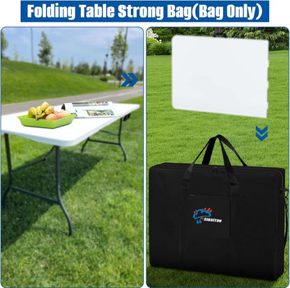 600D 25" 25" x4.7 4FT SIRUITON Folding Table Storage Bag, Portable WaterProof Carry Bag for Folding Picnic/Camp Tables