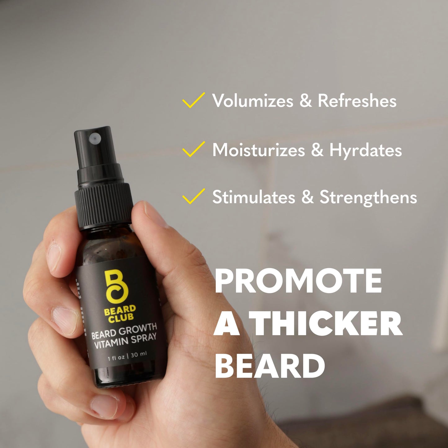 Beard Club - Beard Growth Serum with Natural Castor, Coconut and Avocado to Grow a Thicker, Fuller Beard, Fill in Patches and Stimulate Healthier Facial Hair Growth