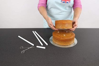 PME Easy Cut 12in Set of 4 for Cake Decorating Dowels - 12", White