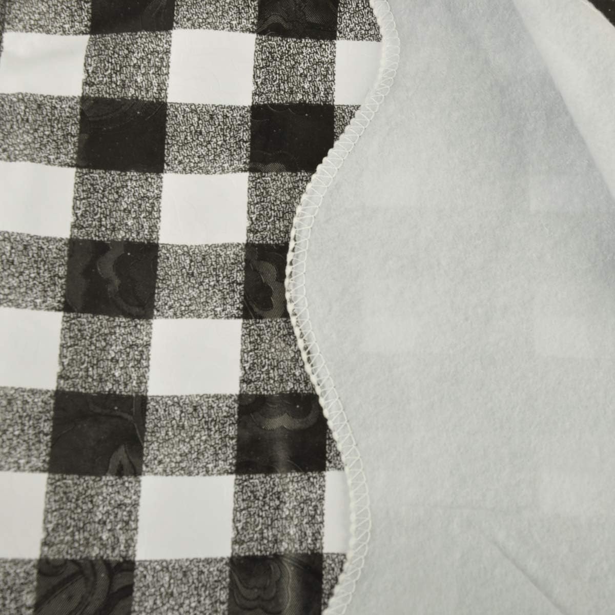 Artisan Flair Black and White Checkered Tablecloth, Flannel, 54 x 72" for Family Dinners or Gatherings