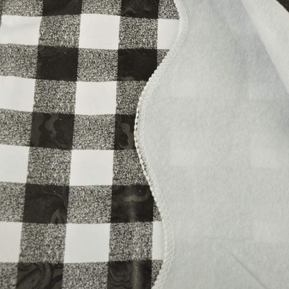 Artisan Flair Black and White Checkered Tablecloth, Flannel, 54 x 72" for Family Dinners or Gatherings