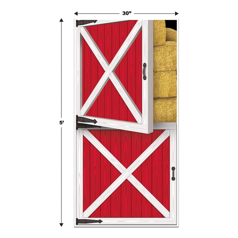 Beistle 2 Piece Plastic Western Barn Door Decorations For Farm Theme Birthday Party Supplies, Celebrating With You Since 1900