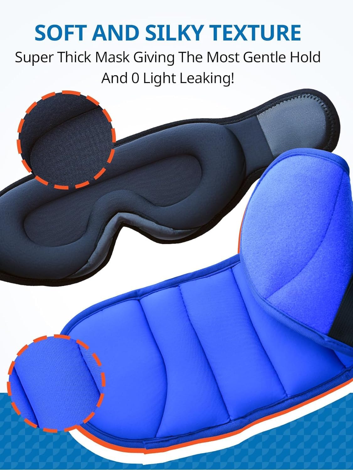 SARISUN Travel Pillows for Airplanes, Airplane Pillow for Sleeping with 3D Eye Mask, 360° Headrest for Long Flight, Road Trip, Stop Bobblehead Relieve Neck Pain, FSA HSA Eligible Approved, Blue