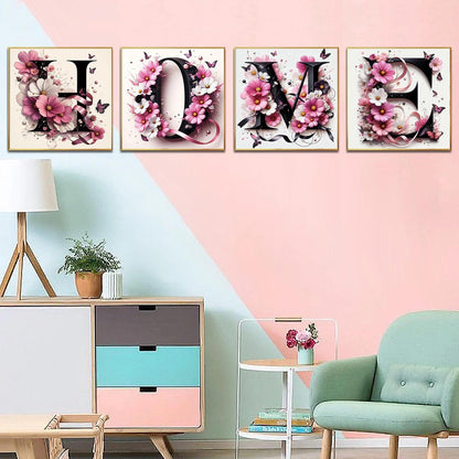 JATOK Alphabet Diamond Art Kits for Adults, Personalized Diamond Painting for Beginners Full Round Drill 5D DIY Gem Pictures, Custom Your own Symbols Home Wall Decor 11.8x11.8in/30x30cm, A