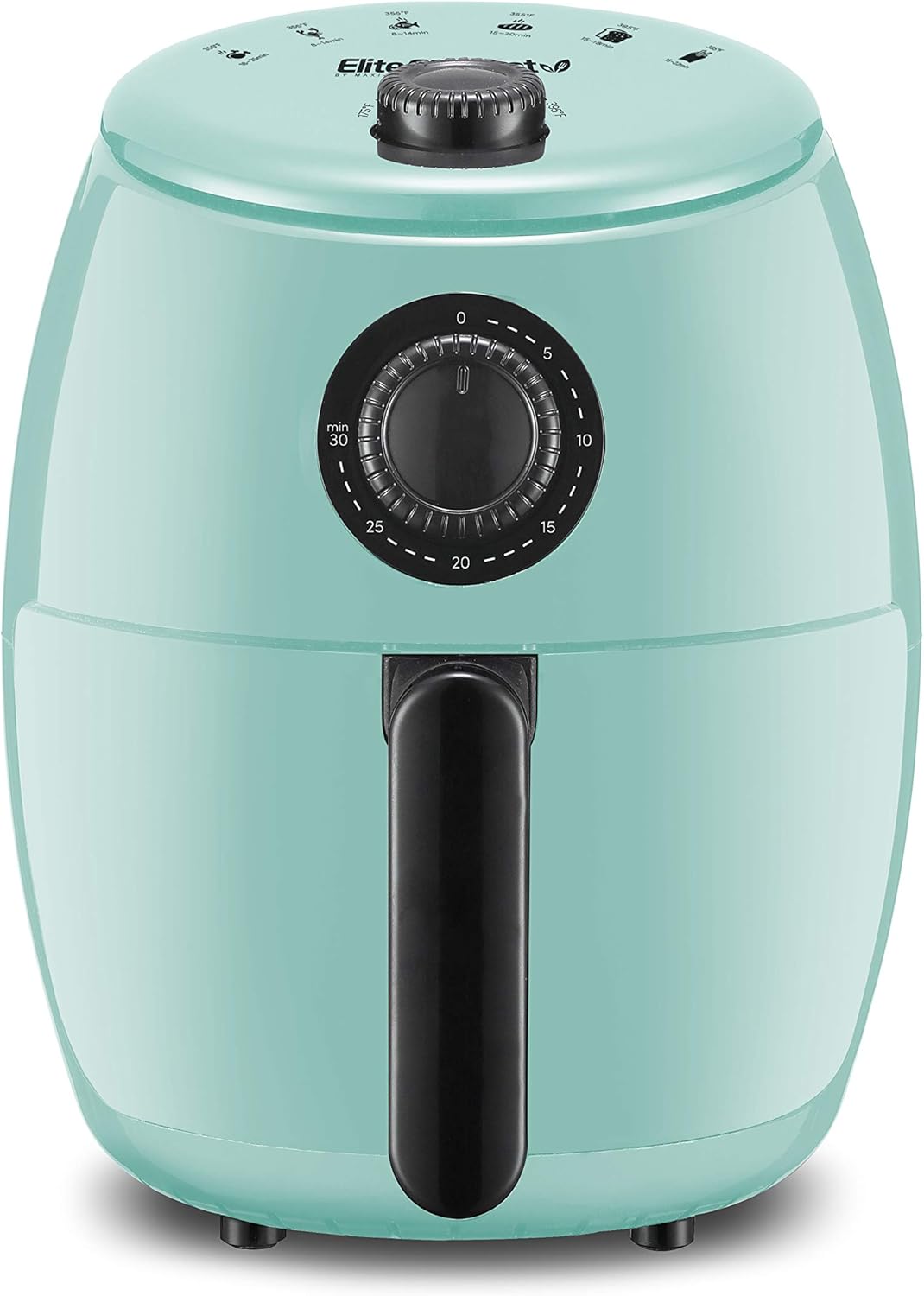 Elite Gourmet EAF0201BLX Personal Compact Electric Hot Air Fryer | Oil-Less Healthy Cooker, 1000W, 2.1 Quart