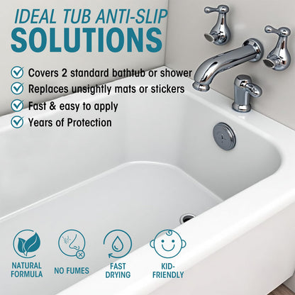 EROSMILE Tub Grip Anti-Slip Bath & Shower Floor Solution - Non-Slip Textured Coating for Slippery Fiberglass & Acrylic Bathtub or Showers - 6.76 Oz / 200ml
