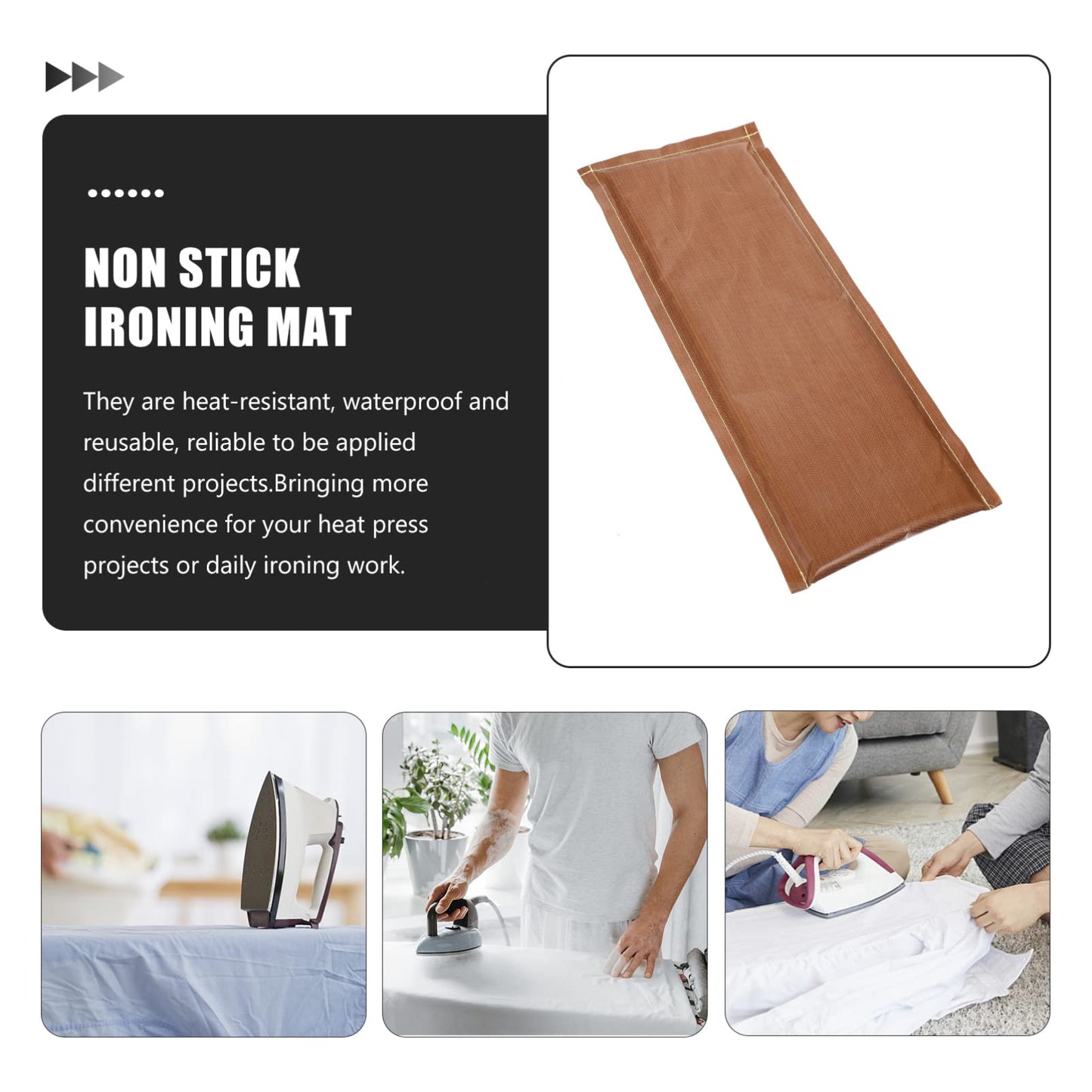 Ciieeo Heat Press Mat Non Stick Ironing Pad 15.74X6.49X1.96In Double Sided Transfer Heating Mat for Vinyl Craft Projects Heat Resistant Reusable Insulation Pillow