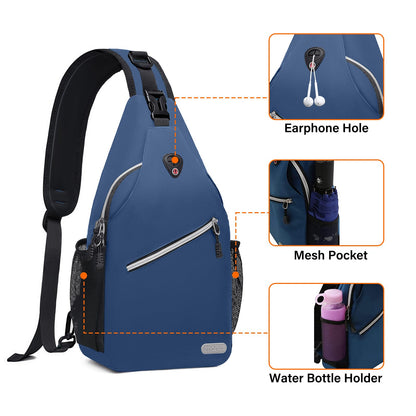 MOSISO Sling Backpack, Multipurpose Crossbody Shoulder Bag Travel Hiking Daypack