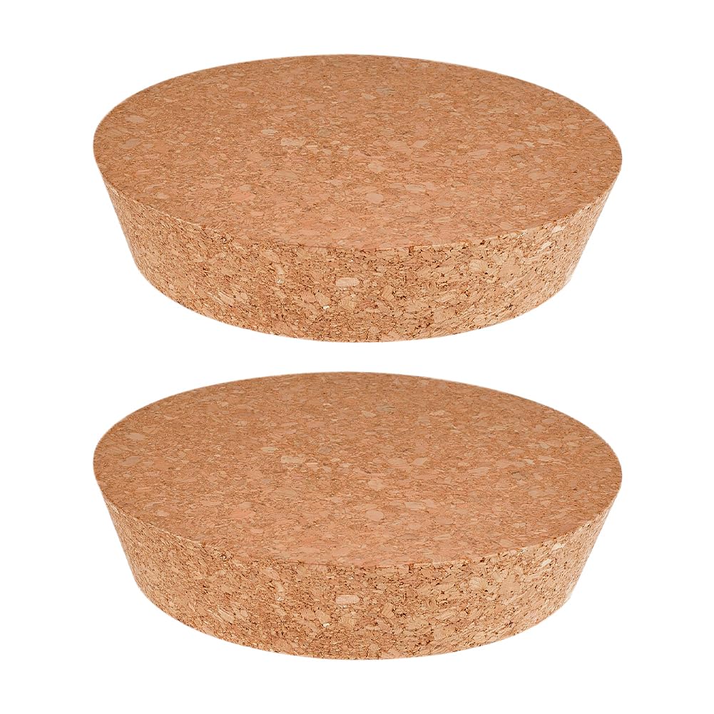 OLYCRAFT 2 Pcs Large Cork Stoppers 5.5~4.7 inch Tapered Cork Plugs Wood Corks Lids Bottle Lids Stoppers Wine Bottle Stoppers Wood Jar Corks for Kitchen Wedding Favor Canning - 3cm Thick