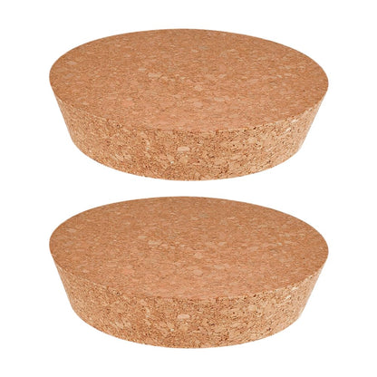 OLYCRAFT 2 Pcs Large Cork Stoppers 5.5~4.7 inch Tapered Cork Plugs Wood Corks Lids Bottle Lids Stoppers Wine Bottle Stoppers Wood Jar Corks for Kitchen Wedding Favor Canning - 3cm Thick
