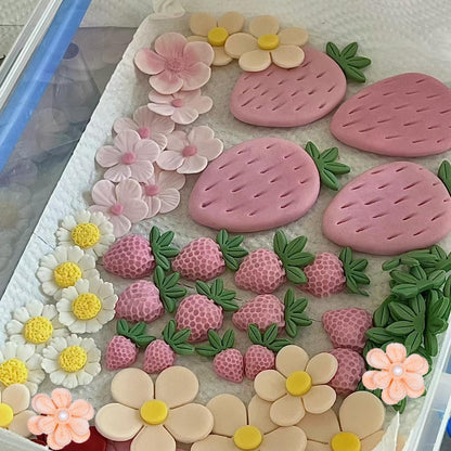 Knitted Flower Fondant Silicone Mold for Cake Decorating, Cupcake Topper, Candy Chocolate