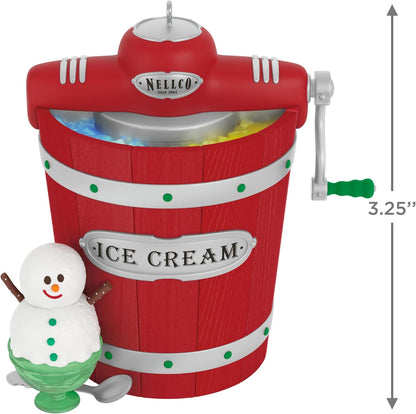 Nostalgic Nellco Ice Cream Maker Ornament with Light & Sound
