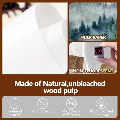 300PCS Thickened Precut Parchment Paper Sheets, 6×6 In Non-Toxic Burger Paper Sheet，Heavy Duty Burger Patty Paper for Baking, Grilling, Seperating Patty, Comes in Convenient Packaging, White