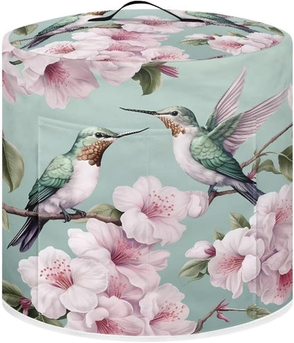 Hummingbird Light Pink Peach Blossom Rice Cooker Cover for 3Qt Instant Pot, Lightweight with Handle and Pocket