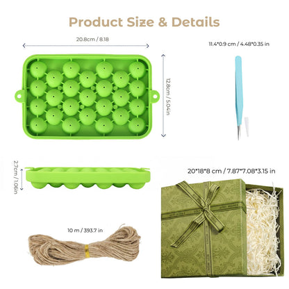 DIY Grape Soap Making Craft Kit for Beginners & Adults, Includes 2 Silicone Molds, 65 FT Jute Twine, 1 Tweezers, 1 Gift Box, Handmade Home Decor Ready for Gifting (Without Soap)