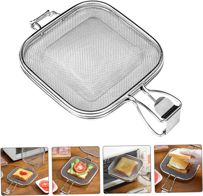 SUPVOX Sandwich Grill Folding Tray - Microwave Toaster Sandwich Maker for Bread Slice Grill Oven
