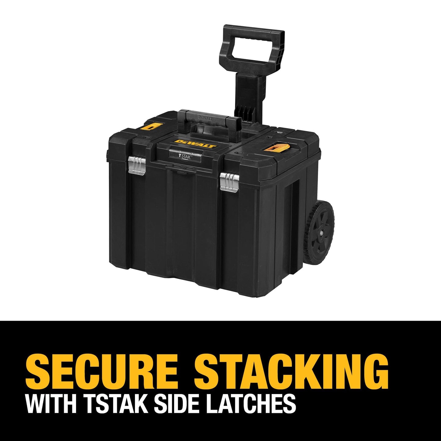 DEWALT Tool Box with Wheels Modular, Large Rolling Tool Box With Telescopic Handle, Portable Carrier Deep Stackable TSTAK Storage (DWST17820)
