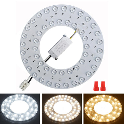 OLYMSTAR 36W 3 Color Temperature LED Flush Mount Ceiling Fan Light Kit Replacement LED Light Board Panel,Retrofit LED Light Engine