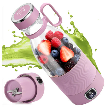 MIAOKE Portable Blender,Fashion Portable Blender for Shakes and Smoothies 11.8 Oz,Magnetic USB Fast Charging Mini Mixer Bottle,Take It for Traveling, Outdoor, Gym, Office, Cars, Gift -PK