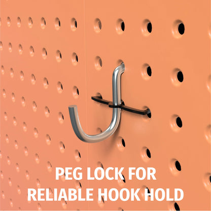 HUHOLE 88 Piece Pegboard Hooks Assortment Kit with Pegboard Bins Garage Tool Organizer Set Fits 1/8 and 1/4 Inch Peg Board Accessories for Workbench Craft Room and Kitchen Storage