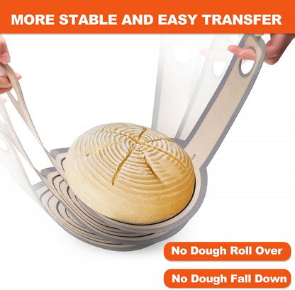 3 Size Sourdough Silicone Bread Sling, Non-Stick & Easy Clean Reusable Baking Mat for Dutch Oven