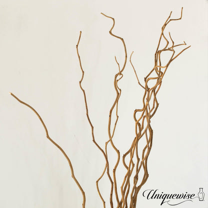 Uniquewise 12pc 37" Natural Dried Mulberry Twigs Ideal Sticks for DIY Crafts Decorative Stems Floral Arrangements Floor Vase Fillers Wedding Centerpiece Event Decorations and Home Décor Accent, Brown