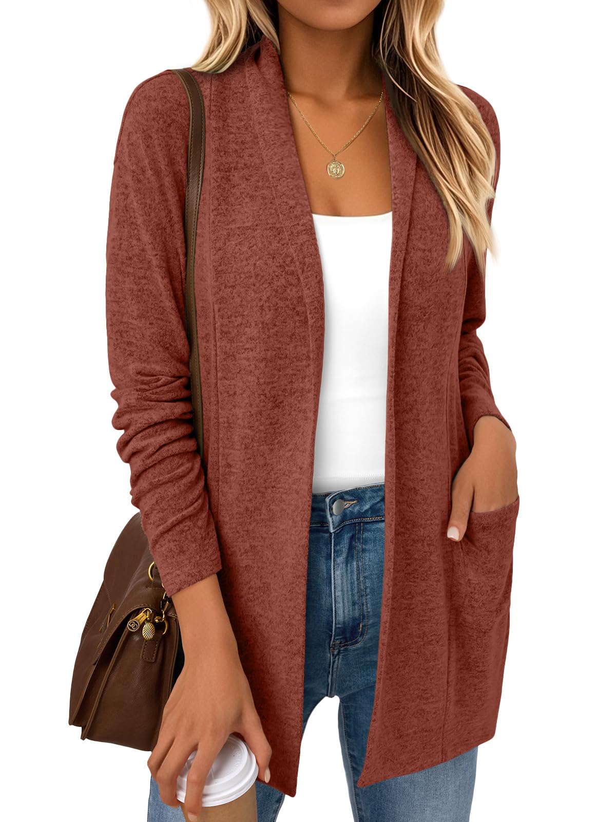 LILLUSORY Cardigan Sweaters for Women Lightweight Open Front Cardigans Casual Loose 2025 Fall Sweater with Pockets