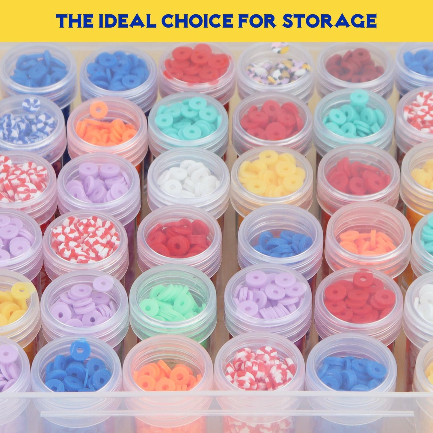 Bluedale Diamond Painting Storage Containers, 48 Slots Plastic Bead Organizer Box and 3 Sheets Labels, Small Embroidery Box for Diamond Painting Accessories, Craft, Seeds, Diamond Dots Art Storage