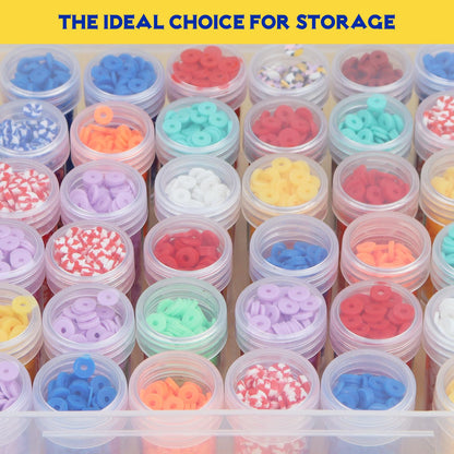Bluedale Diamond Painting Storage Containers, 48 Slots Plastic Bead Organizer Box and 3 Sheets Labels, Small Embroidery Box for Diamond Painting Accessories, Craft, Seeds, Diamond Dots Art Storage