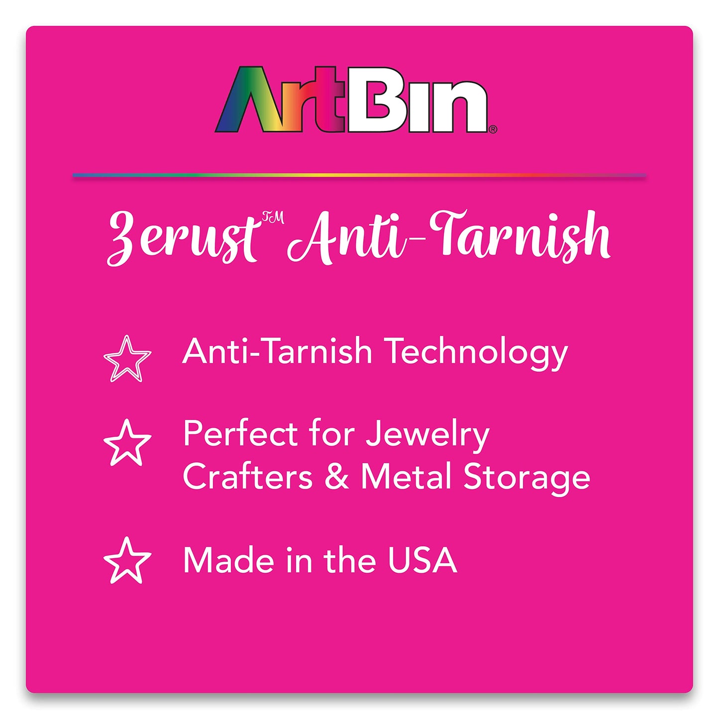 ArtBin 6847AG Medium Anti-Tarnish Box with Removable Dividers, Jewelry & Craft Organizer with Anti-Tarnish Technology, [1] Plastic Storage Case, Clear with Aqua Accents