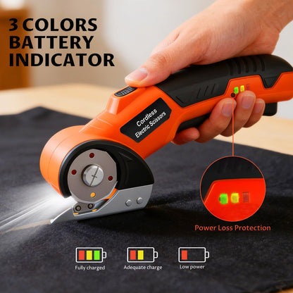 Lichamp Cordless Electric Scissors, Rechargeable Box Cutter, Carpet & Fabric Rotary Cutter with Safety Button, USB Charging for Cardboard Box, Plastic, Leather & More