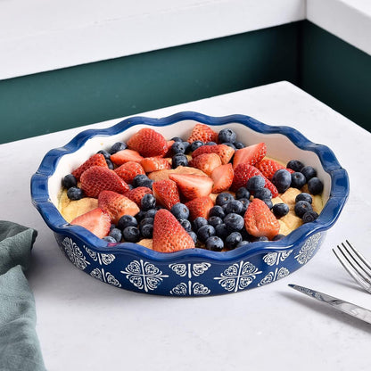 Wisenvoy Ceramic Pie Pan, Pie Dish, Pie Plate, Molde de cerámica para tartas