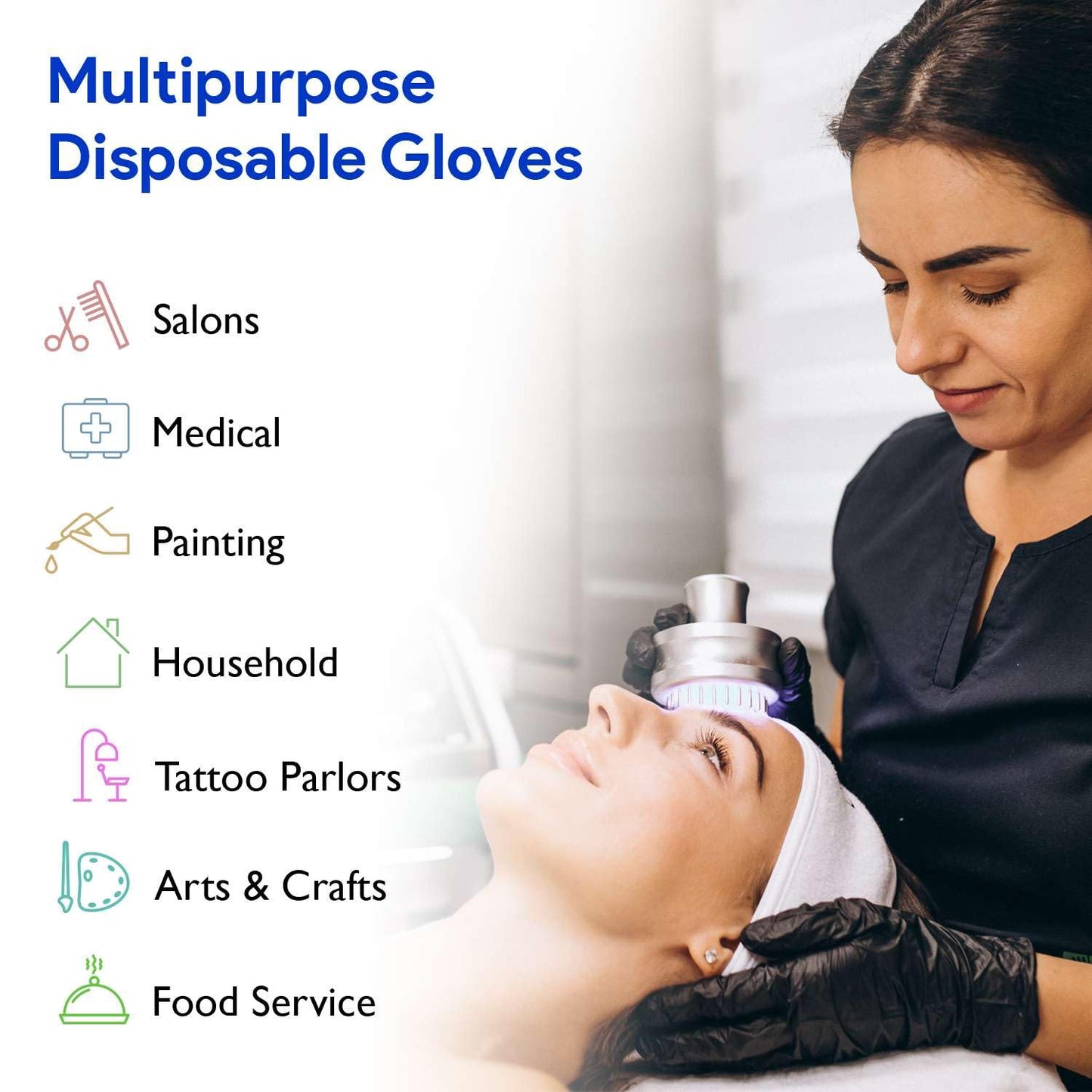 Black Nitrile Disposable Gloves Medium | 200-Pack | Latex-Free for Medical, Surgical, Cleaning, Food Prep, Cooking, Tattoo