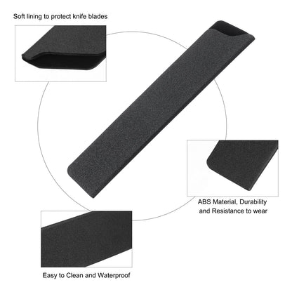 uxcell 5 Pcs Knife Cover Sleeves, 8.3" x 1.4" ABS Knives Edge Guard Blade Protector Universal Knife Sheath for Home Kitchen, Black