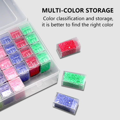 Diamond Painting Storage Containers with Lids - 40PCS Portable Transparent Plastic Set - Perfect for Diamond Art Storage, Diamond Art Supplies, Diamond Art Accessories & Diamond Art Kits for Beginners