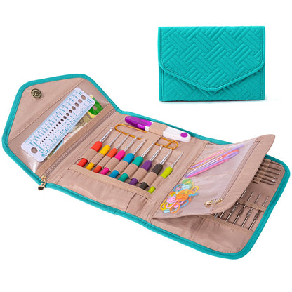 MYBAGZING Crochet Hook Case - Foldable Organizer for Knitting & Crochet Supplies - Knitting Accessories