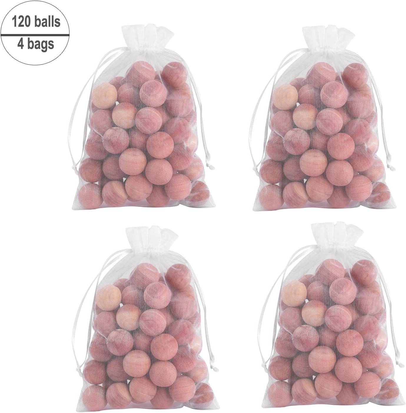 Cedar Blocks for Clothes Storage, 120 Cedar Balls for Effective Clothes Storage