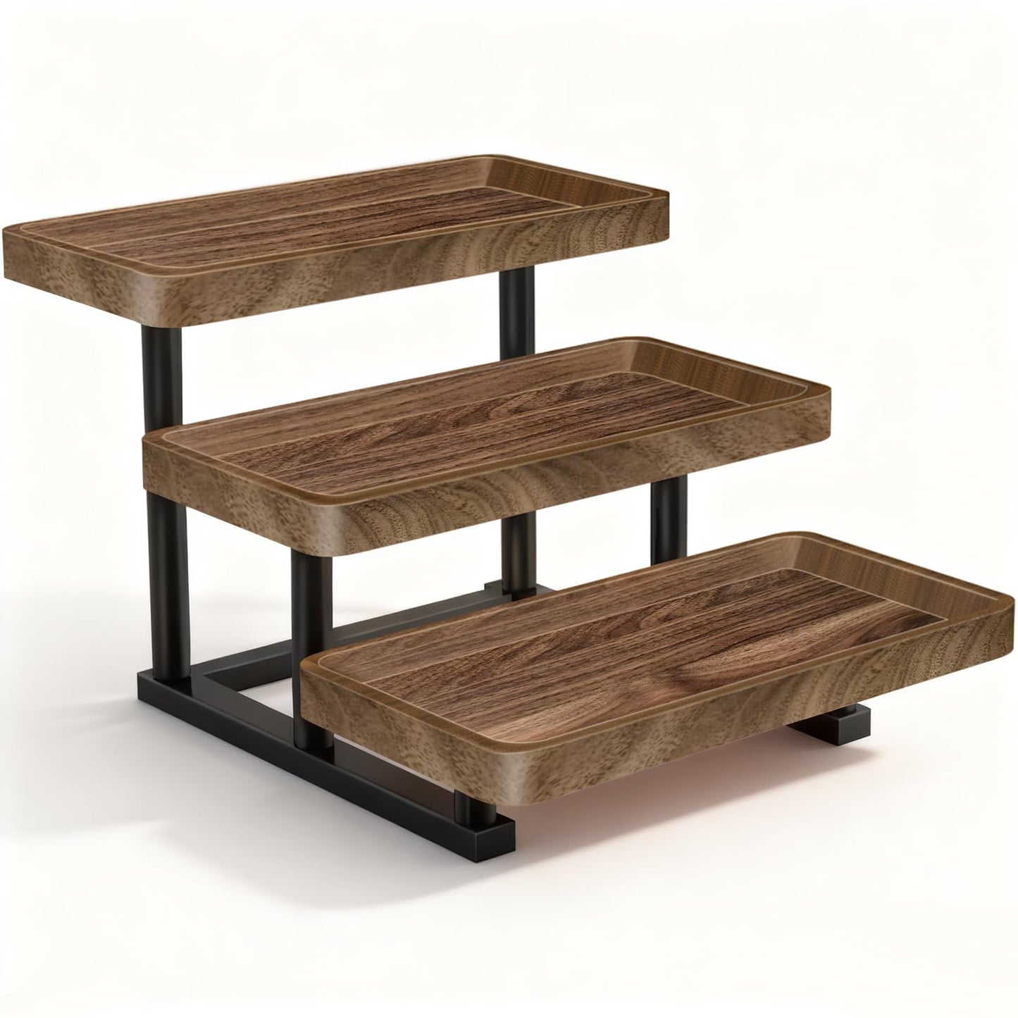 Serving Tray for Party, 3 Tier Cupcake Stand Tiered Tray Stand Large Serving Platter for Serving Food Dessert Table Display Set Reusable Trays for Candy, Veggie, Fruit, Snack