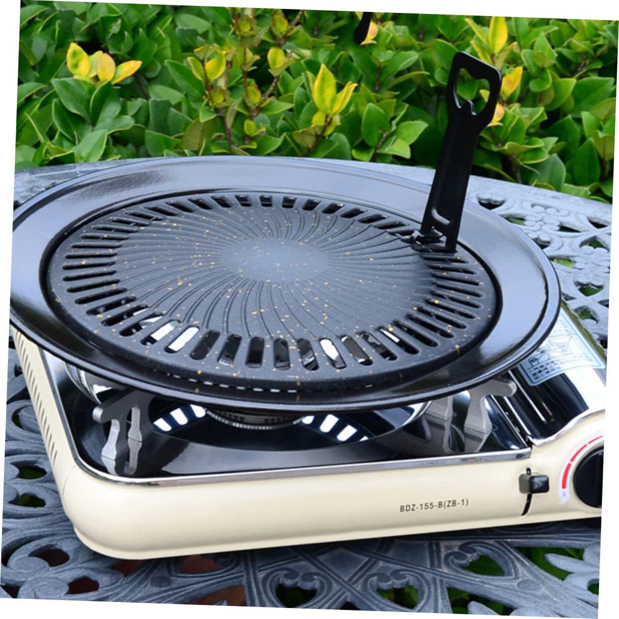 Portable Gas Stove Iron Baking Pan, Korean BBQ Grill, Non Stick Grill Pan, Carbon Steel Cake Pan
