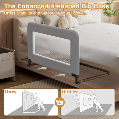 strentiki Toddler Bed Guard Rail for Baby - Sturdy Metal Safety Rail for Twin, Crib, Queen, Bunk, Full Side Beds - Kids Guardrail Protector