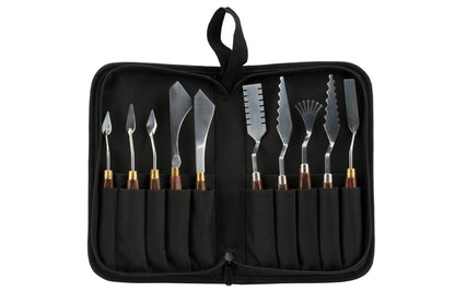 Creative Mark Palette Knife Holder & Traveling Case - Artist Pallet Knife Carrying Case Up To 10 Palette Knives For Storage and Travel 10 Pockets