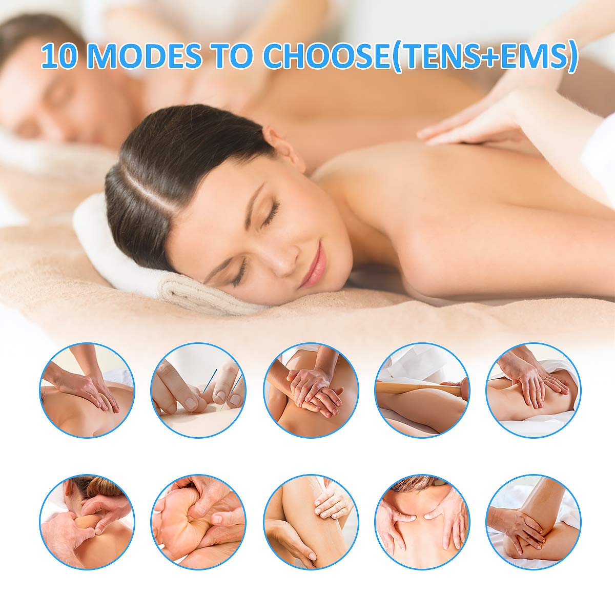 OSITO FSA Wireless TENS Unit Muscle Stimulator EMS Massage Machine with Remote Rechargeable Mini Pain Relief Therapy Device Wireless Electric Pulse Massager for Neck Shoulder Back