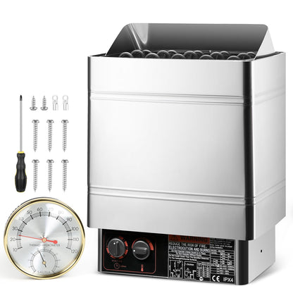 SINLJXDD Sauna Heater-Electric Sauna Heaters 220V 6KW with Built-in Controller,Suitable 260 Cu.Ft Sauna for Home,Home Steam Sauna Bathroom,SPA Houses,Hotels Dry Saunas(6KW)