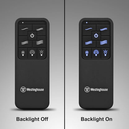Westinghouse 7787900 Four Speed Black Ceiling Fan Remote Control with Backlit Buttons