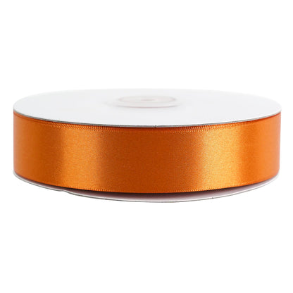 MEEDEE Orange 1 Inch Ribbon Orange Satin Ribbon Lux Double Faced Satin Ribbons by 50 Yards Polyester Wrapping Ribbons for Crafts, Wedding, Flower Bouquet, Holiday Decorating