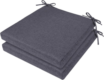 15.5" 15.5" 2", Set 2, Chair Cushions for Dining Chairs, Indoor Square Seat Cushion for Folding Chairs with Ties