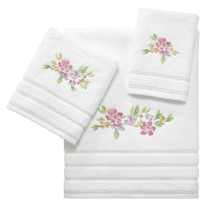 Izod - Fingertip Towels, 100% Soft & Absorbent Cotton Towel, Floral Home Decor, Set of 2 (Catalina)